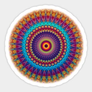 Fire and Ice Mandala Sticker